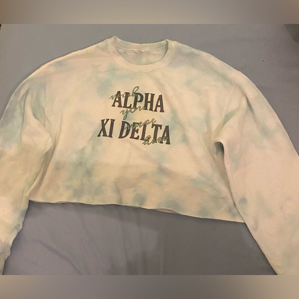 AXID, Alpha Xi Delta Cropped Sweatshirt